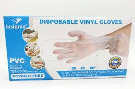 Insignia Disposable Vinyl Gloves M (100's)