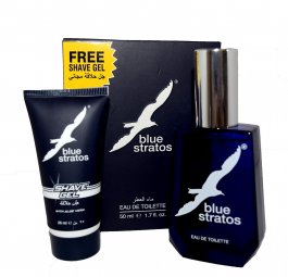 Blue Stratos 50ml EDT Spray + 25ml Shave Gel