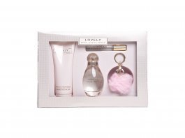 SJP Lovely 100ml+10ml Mini+200ml Shower Gel+Pom Pom