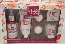 White Satin 75ml EDT+H/C+Candle +Soap